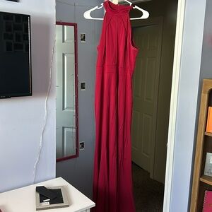 Burgundy prom dress
Size large 
Berydress brand 
Red, maroon, burgundy color